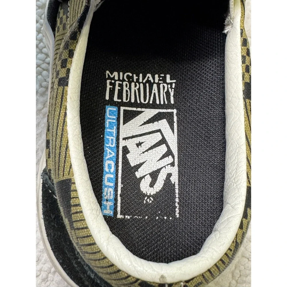Vans Michael February Classic Slip-On‎ SF Black Olive Men 5.5 Women 7 Surf Shoes